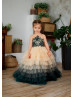 Elegant Beaded Lace Tulle Flower Girl Dress